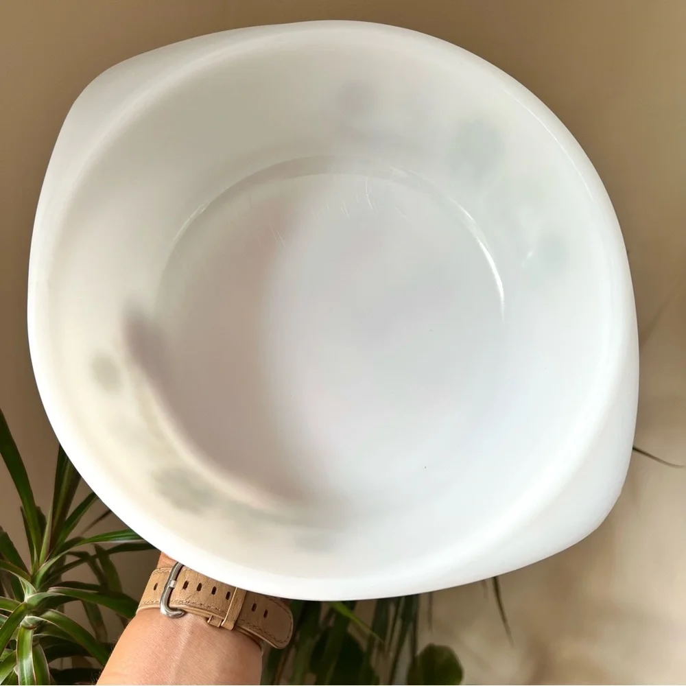 Glasbake green daisy baking dish Vintage round 2 quart size good conditi…